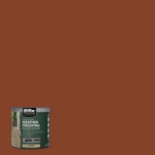 BEHR Premium 8 oz. #SC142 Cappuccino Solid Color Weatherproofing All In One Wood Stain and Sealer Sample 501316