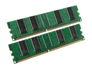 PQI POWER Series 1GB (2 x 512MB) 184 Pin DDR SDRAM DDR 266 (PC 2100) Dual Channel Kit Desktop Memory Model MD641GUOE X2