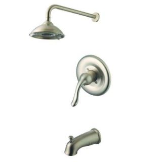 Yosemite Home Decor Single Handle 2 Spray Tub and Shower Faucet in Brushed Nickel YPH24224 BN