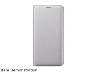 SAMSUNG Silver Wallet Flip Cover for Samsung Galaxy S6 Edge+ EF WG928PSEGUS