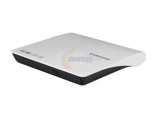 SAMSUNG Model SE 208AB White Slim External 8X DVD Burner   White