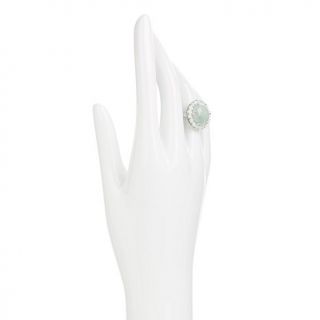 Jade of Yesteryear Green Jade and Synthetic Opal Sterling Silver Ring   8006205