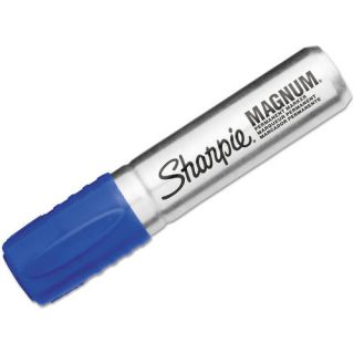 Sharpie Magnum Oversized Permanent Marker, Heavy Duty, Extra Wide Chisel Tip, Available in Blue, Black, or Red