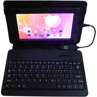 Double Power 7" Tablet 4GB memory with Custom case and USB keyboard