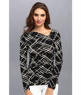 tart ivy top black white streak