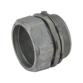 RACO Compression Connector, Zinc, 2 1/2" Conduit Size, 2 43/64" Overall Length 2840