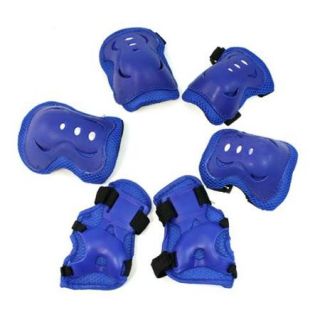 Detachable Black Blue Arch Shaped Skating Protector Knee Elbow Palm Support Set