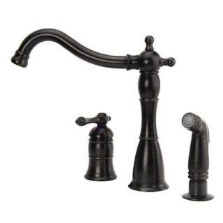 Fontaine Bellver Single Handle Standard Kitchen Faucet with Side Sprayer in Oil Rubbed Bronze MFF BVRK3 ORB
