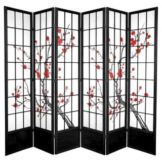 ft. Tall Cherry Blossom Shoji Screen (6 Panels)