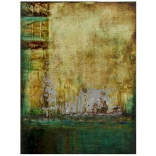 Yosemite Home Decor 31 in. x 24 in. "Emerald Tranquility I" Hand Painted Canvas Wall Art FCD5670 1