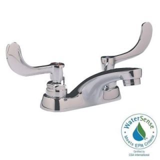 American Standard Monterrey 4 in. Centerset 2 Handle Bathroom Faucet in Polished Chrome with Grid Drain 5502.170.002