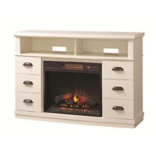 Home Decorators Collection Canton Park 48 in. Corner Media Console Electric Fireplace in White 89451