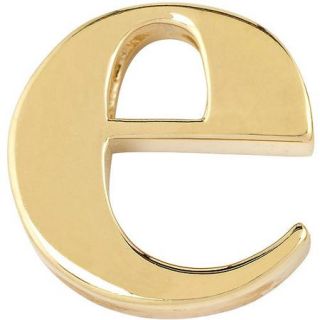 Gold over sterling silver initial charm letter   e
