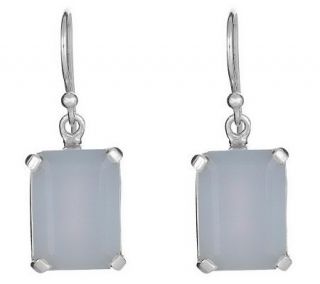 Sterling Emerald Cut Gemstone Drop Earrings   J314082 —