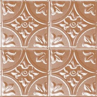 Shanko 2 ft. x 4 ft. Nail up/Direct Application Tin Ceiling Tile in Satin Copper (24 sq. ft. / case) CO309 4 c