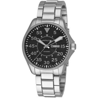 Hamilton Mens Khaki Pilot 42mm Black Dial Watch  