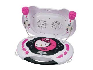 Hello Kitty Pink and Black Karaoke System and CD Player