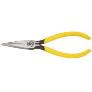 Klein Tools 6 in. Standard Long Nose Pliers with Spring D301 6C