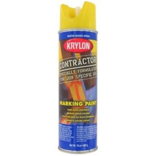 Krylon Division 7317 15 Oz APWA Utility Yellow Water Based Contractor Marking Sp   Pack of 6