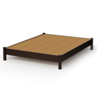 South Shore Furniture Bedtime Story Queen Size Platform Bed in Chocolate 3159203