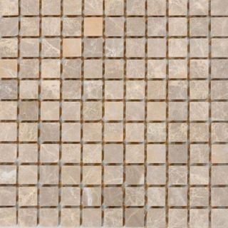 Epoch Architectural Surfaces 1'' x 1'' Marble Mosaic Tile in Emperador Light