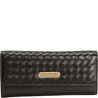 Leatherbay Tri Fold Clutch with Weaved Flap