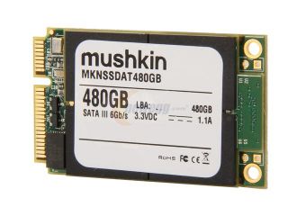Mushkin Enhanced Atlas Series 480GB Mini SATA (mSATA) MLC Internal Solid State Drive (SSD) MKNSSDAT480GB
