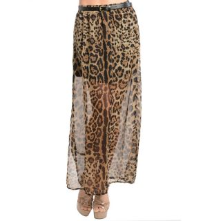 Shop The Trends Womens Leopard Print Maxi Skirt   Shopping