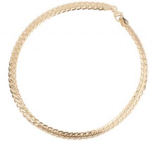 9 Intricate Crochet Woven Ankle Bracelet 14K Gold, 3.1g —