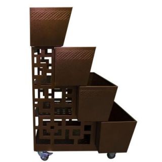 MobileGro 47 in. 4 Tier Modern Metal Garden Planter 4TM36