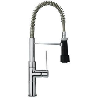 LaToscana Elba Single Handle Pull Down Sprayer Kitchen Faucet with High Arc Spring Spout and Magnetic Spray in Chrome 78CR557PMLFEX