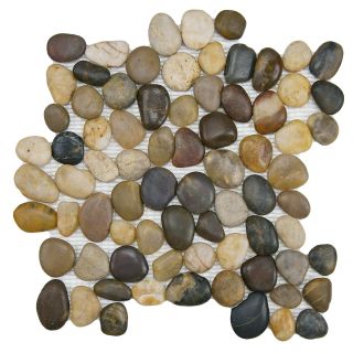 SomerTile 12x12 in Riverbed Multi Natural Stone Mosaic Tile (Pack of