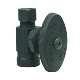 BrassCraft 3/8 in. FIP Inlet x 3/8 in. O.D. Comp Outlet Multi Turn Straight Valve in Oil Rubbed Bronze OR10X BZ