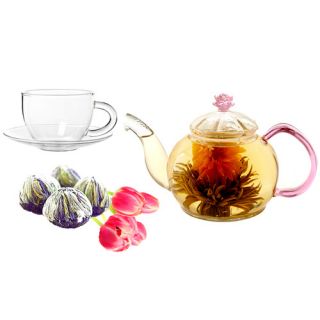 Tea Beyond Juliet 0.63 qt. Fab Flowering Tea Set