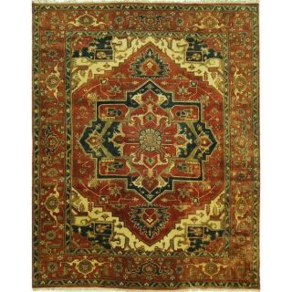 New Hand knotted Wool Red Heriz Serapi Medallion Area Rug (711 x 102