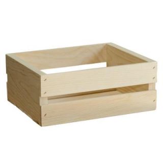 Houseworks Crates and Pallet 11.75 in. x 9.5 in. x 4.75 in. Small Wood Crate 94613