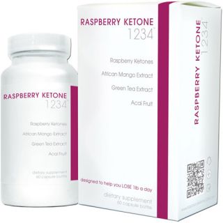 Raspberry Ketone 1234 Capsules Dietary Supplement, 60 count