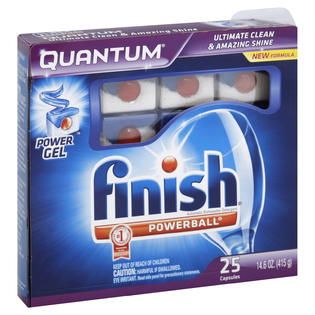 Finish Quantum Automatic Dishwasher Detergent, Powerball, 10 capsules