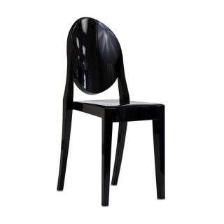 Modway Casper Gloss Black Stackable Side Chair