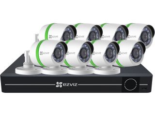 EZVIZ 8 Channel 1080p Analog Security System with 1TB HDD and 8 Weatherproof 1080p Bullet Cameras