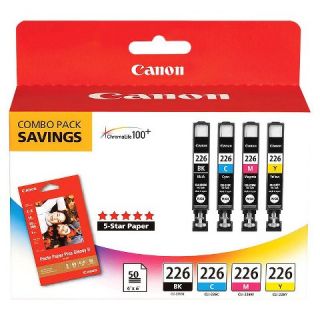 Canon CLI 226 Printer Ink Cartridge with Paper   Multicolor (4546B007