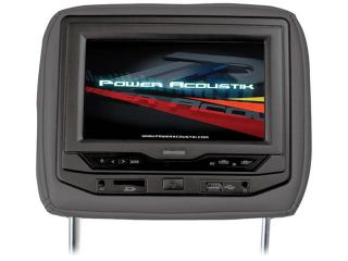 Power Acoustik Universal Headrest 7" Monitor with DVD (Black)