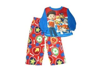Nickelodeon Paw Patrol  Toddler Boys Blue Fleece Pajamas Sleepwear Set PJs 2T