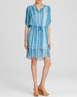 Two by VINCE CAMUTO Ikat Print Drawstring Dress