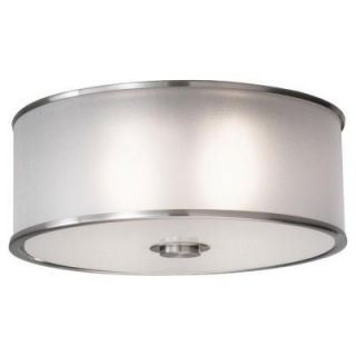Feiss Casual Luxury 2 Light Brushed Steel Indoor Flushmount FM291BS