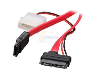 SYBA CL CAB40042 6" 37"/6" Mini SATA Data/Power Cable with Molex Power Adapter