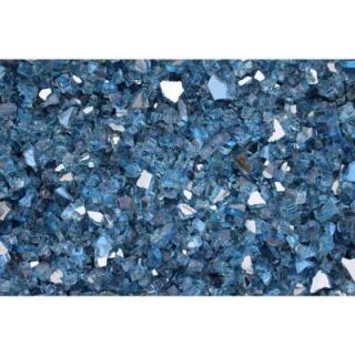 Margo Garden Products 1/4 in. 10 lb. Sky Blue Reflective Tempered Fire Glass DFG10 R04