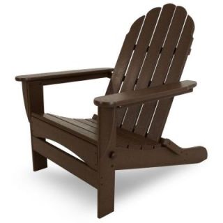 POLYWOOD Classic Mahogany Oversized Curveback Patio Adirondack Chair AD7030MA
