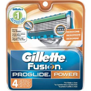 Gillette Fusion ProGlide Power Razor Cartridge Refills, 4 count