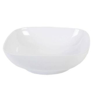 Global Goodwill Jazz 128 oz., 11 in. x 11 in. Round Square Bowl, 3 1/2 in. Deep in White (1 Piece) 849851027824